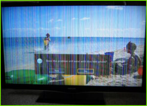 вертикальные полосы на экране телевизора SAMSUNG