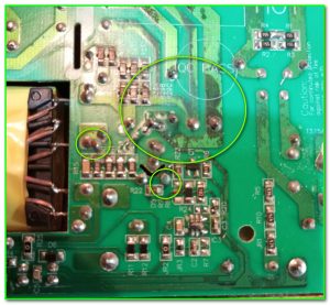 места попадания влаги