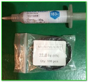 светодиоды для ремонта подсветки и паяльная паста