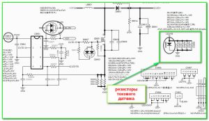 резисторы токового датчика на майне TP.VST59.P63